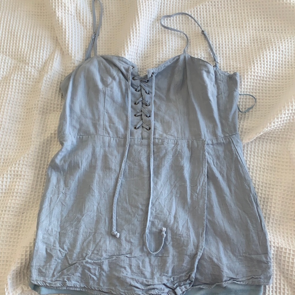 A denim look romper - worn a few times